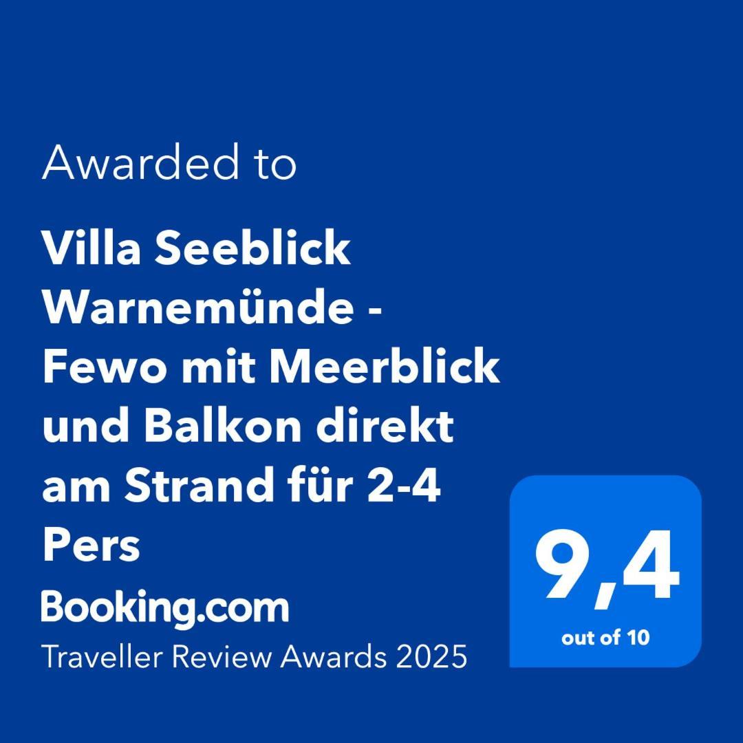 Villa Seeblick Warnemuende - Fewo Mit Meerblick Und Balkon Direkt Am Strand Fuer 2-4 Pers ロストック エクステリア 写真